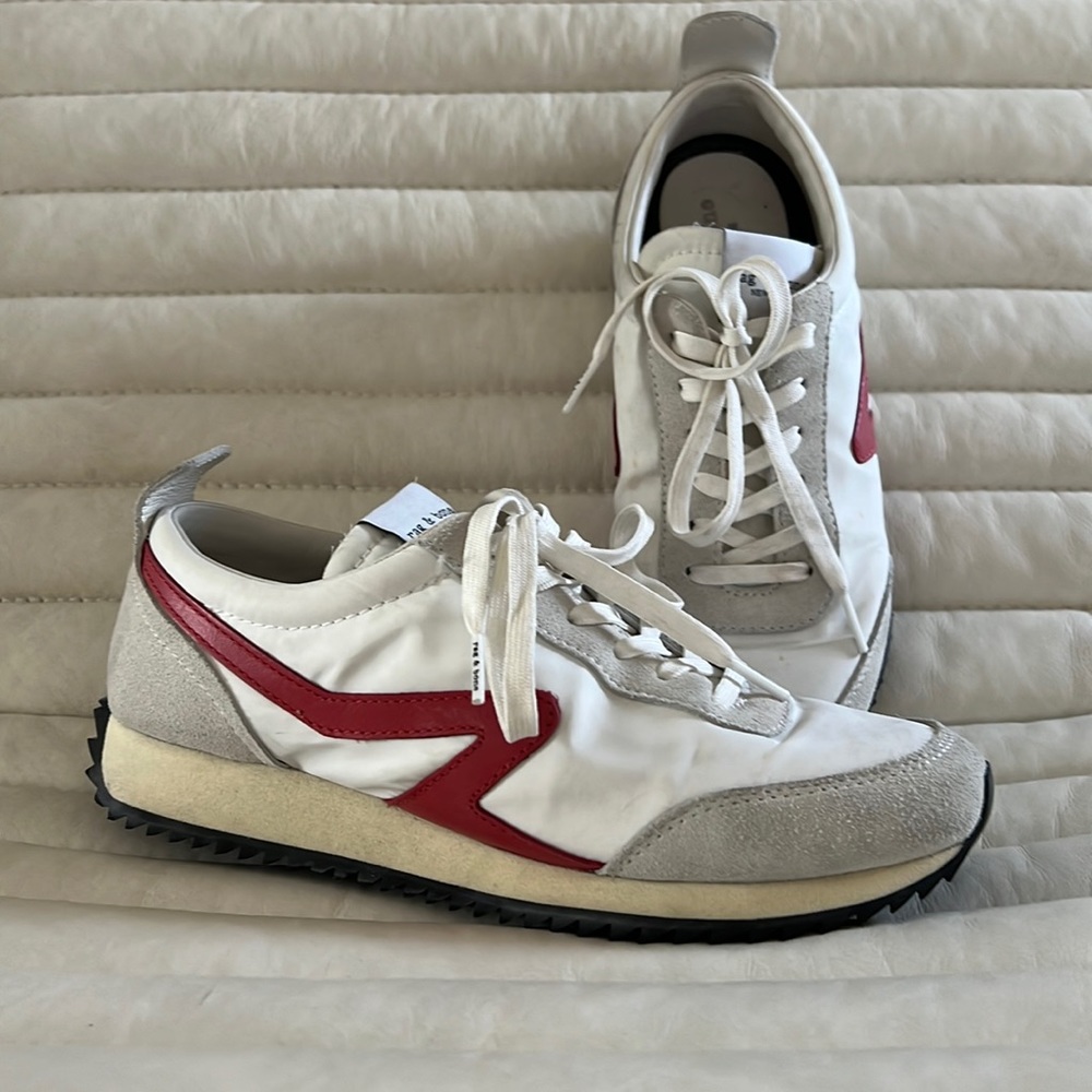 rag & bone White and Red Sneakers